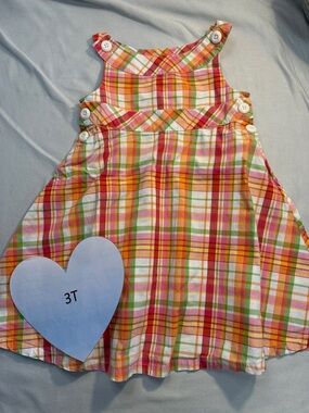 Gymboree LIKE NEW Orange and Yellow Sleeveless Sundress with Square Neck